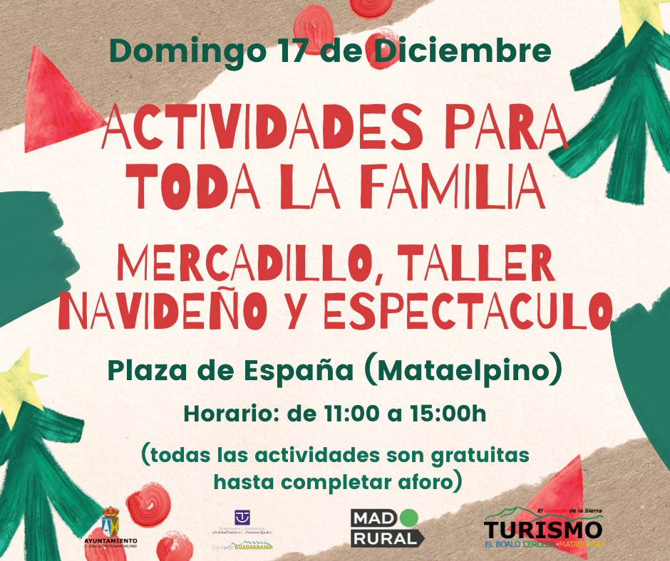 Actividades Mataelpino 17 diciembre