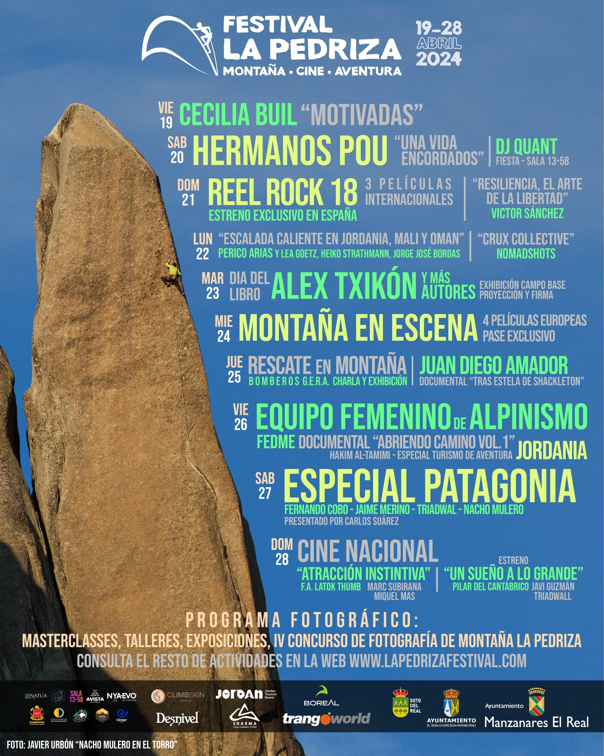 Cartel Festival La Pedriza Montaña, Cine y Aventura